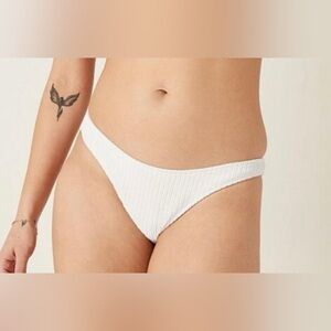 NEW Victoria’s Secret PINK Crinkle Brazilian Bikini Bottom XL White Cheeky Swim